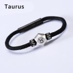Buddha Stones 999 Sterling Silver 12 Constellations of the Zodiac Protection Handmade String Bracelet Bracelet BS Taurus 19CM