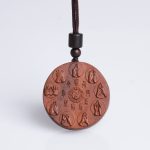 Buddha Stones Lightning Struck Jujube Wood Yin Yang Bagua Mountain Ghosts Spend Money Protection Necklace Pendant 12