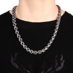 Buddha Stones Dragon Pattern Titanium Steel Protection Necklace Pendant Bracelet Necklaces & Pendants BS 13