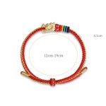 Buddha Stones 999 Sterling Silver Luck Year Of The Dragon Colorful Rope Bracelet Bracelet BS 4