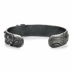 Buddha Stones 999 Sterling Silver 990 Gold Koi Fish Luck Wealth Success Bracelet Bangle Bracelet Bangle BS 10