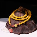 Buddha Stones Amber Healing Balance Necklace Flower Charm Bracelet Bracelet Necklaces & Pendants BS Amber