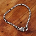 Buddha Stones Tibetan Double Dorje Om Mani Padme Hum Buddha Swastika Vajra Strength Bracelet Bracelet BS 8