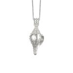 Buddha Stones 999 Sterling Silver Shankha Conch Shell Seashell Lucky Necklace Pendant Necklaces & Pendants BS Silver-999 Sterling Silver