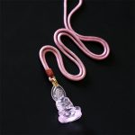 Buddha Stones Blue Tathagata Buddha Medicine Buddha Liuli Crystal Serenity Amulet Necklace Pendant Necklaces & Pendants BS 21