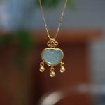 Buddha Stones 925 Sterling Silver Natural Jade Chalcedony Lock of Good Wishes Luck Necklace Pendant Bangle Bracelet Necklaces & Pendants BS 4