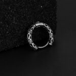 Buddha Stones Retro Pattern Titanium Steel Balance Earrings Earrings BS 3