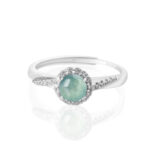 Buddha Stones 925 Sterling Silver Round Jade Luck Prosperity Adjustable Ring Ring BS Jade(Prosperity♥Abundance)