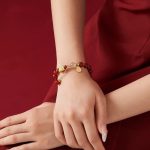 Buddha Stones Year of the Dragon Dumpling Natural Red Agate Garnet Hetian Jade Fu Character Luck Success Bracelet Bracelet BS 7