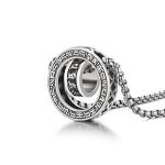 Buddha Stones Tibetan Om Mani Padme Hum Carved Peace Purity Chain Necklace Pendant Necklaces & Pendants BS 4