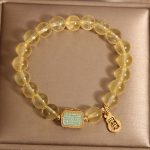 Buddha Stones Natural Citrine Five Scriptures Generosity Bracelet Bracelet BS 3