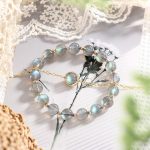 Buddha Stones 14k Gold Plated Natural Moonstone Healing Love Bracelet Bracelet BS 2