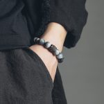 Buddha Stones Eagle's Eye Stone Ebony Wood Copper Confidence Couple Bracelet Bracelet BS 4