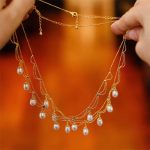 Buddha Stones Vintage 14K Gold Plated Pearl Bead Healing Multilayer Necklace Pendant Necklaces & Pendants BS 8