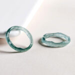 Buddha Stones Natural Jade Bamboo Prosperity Abundance Ring Ring BS 3