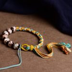 Buddha Stones Handmade Multicolored Rope Liuli Glass Bead Fortune Braided Bracelet Bracelet BS 5