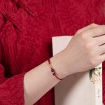 Buddha Stones Cinnabar Blessing Red String 14K Gold Infinity Symbol Bracelet Anklet Bracelet Anklet BS 4