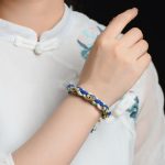 Buddha Stones Tibetan Zakiram Goddess of Wealth Bead Engraved Handmade Luck Bracelet Bracelet BS 15