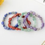 Natural Irregular Shape Crystal Stone Spiritual Awareness Bracelet Bracelet BS 2