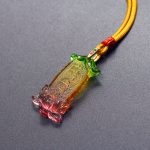Buddha Stones Buddha Liuli Lotus Six Character Om Mani Padme Hum Peace Necklace Necklaces & Pendants BS 1
