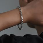 Buddha Stones 925 Sterling Silver Om Mani Padme Hum Carved Design Creativity Metal Bracelet Bracelet BS 13
