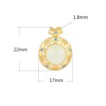Buddha Stones 925 Sterling Silver Green Chalcedony Hetian White Jade Strength Necklace Pendant Necklaces & Pendants BS 9
