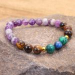 Buddha Stones Tibetan Amethyst Purify Bracelet Mala Set Mala Bracelet BS 10