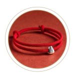 Buddha Stones 925 Sterling Silver Fu Character Blessing Handmade Braided Bracelet Bracelet BS 12