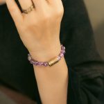 Buddha Stones White Crystal Red Hematoid Quartz Gold Rutilated Quartz Purple Phantom Protection Bracelet Bracelet BS 31