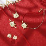 Buddha Stones 925 Sterling Silver Year of the Dragon Natural Hetian Jade Red Agate Cute Dragon Protection Success Bracelet Necklace Pendant Earrings Bracelet Necklaces & Pendants BS 1