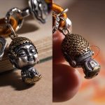 Buddha Stones Handmade Tibetan 925 Sterling Silver Chinese Zodiac Natal Buddha Zakiram Goddess of Wealth Protection Multicolored Rope Braided Bracelet Bracelet BS 5