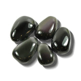 Buddha Stones Natural Black Obsidian Rainbow Obsidian Gourd Blessing Bracelet Mala Mala Bracelet BS 1