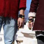 Buddha Stones Tibet 108 Mala Beads Purple Bodhi Seed Bagua Vajra Auspiciousness Bracelet Mala Bracelet BS 2