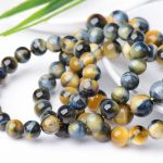 Buddha Stones Tiger Eye Protection Courage Strength Bracelet Bracelet BS 8
