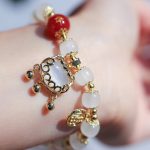 Buddha Stones Windmill Chinese Lock Charm Fu Character Blessing Bracelet Bracelet BS 10