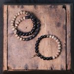 Buddha Stones Tibetan Bodhi Seed Black Obsidian Ebony Wood Copper Peace Bracelet Bracelet BS 2