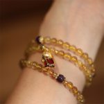 Buddha Stones Citrine Amethyst PiXiu Prosperity Happiness Protection Bracelet Bracelet BS 5