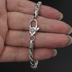 Buddha Stones 925 Sterling Silver Tibet Om Mani Padme Hum Double Dorje Vajra Twisted Design Peace Love Bracelet Bracelet BS 7