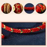 Buddha Stones Chinese Zodiac Natal Buddha Silver Luck Braided String Bracelet Bracelet BS 12