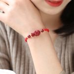 Buddha Stones Chinese Zodiac Natal Buddha Cinnabar Amulet Blessing String Bracelet Bracelet BS 16