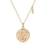 ❗❗❗A Flash Sale- Buddha Stones 925 Sterling Silver Tridacna Stone Year of the Dragon Fu Character Luck Strength Necklace Pendant Necklaces & Pendants BS Tridacna Stone(Calm♥Blessing)