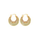 Buddha Stones Crescent Moon Jade Prosperity Drop Earrings Earrings BS 9