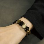 Buddha Stones Black Obsidian Gold Sheen Obsidian Strengthen Bracelet Bracelet BS 4