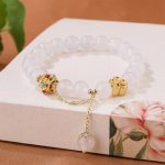 Buddha Stones Natural Red Agate White Agate Peach Blossom Self-acceptance Bracelet Bracelet BS 8