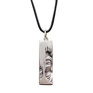 Buddha Stones Tathagata Buddha Strength Protection Amulet Lucky Pendant Necklace Necklaces & Pendants BS Buddha+60cm Leather Rope