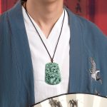 Chinese Zodiac Dragon Jade Strength Necklace String Pendant Necklaces & Pendants BS 2