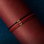 Buddha Stones 925 Sterling Silver Lucky Golden Bead Braided String Bracelet Anklet Bracelet BS 2