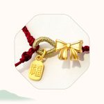 Buddha Stones Handmade Peach Blossom Rosette Bow Knot Fu Character Charm Luck Fortune Red Rope Bracelet Bracelet BS 7