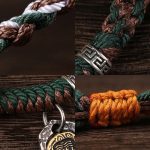 Buddha Stones Handmade Tibetan Silver 925 Sterling Silver Zakiram Goddess of Wealth Camel Bone Protection Braided Bracelet Bracelet BS 10