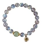 Buddha Stones Chinese Zodiac Natal Buddha 925 Sterling Silver Natural Moonstone Hetian Jade Positive Bracelet Bracelet BS 8
